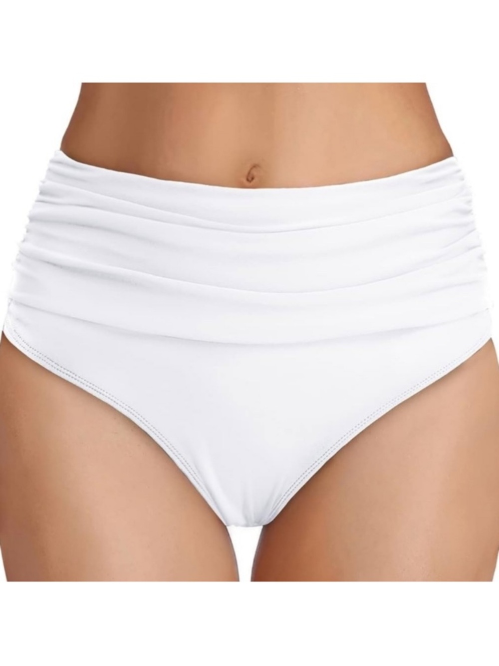 Tempt Me Swim Bottoms‎ High Waisted White Size Medium 8 10 - Picture 4 of 10